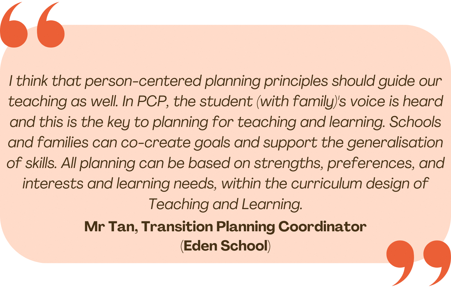 Quote by TPC (Eden School)